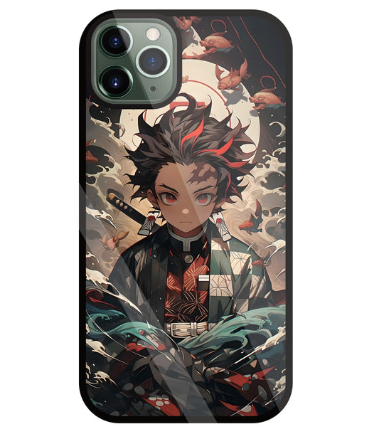 Demon Slayer Glass Case For Apple iPhone 11 Pro Max