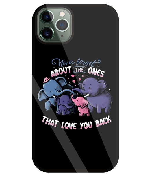 Elephant Family Glass Case For Apple iPhone 11 Pro Max