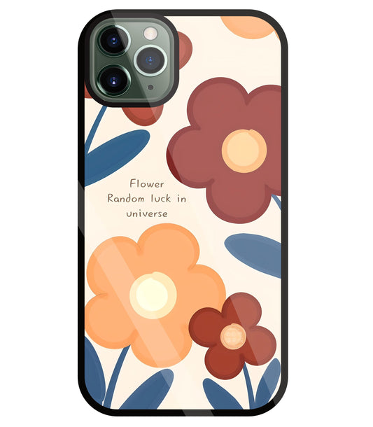 Flower Random Luck Glass Case For Apple iPhone 11 Pro Max