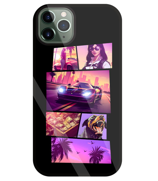 GTA 6 Glass Case For Apple iPhone 11 Pro Max