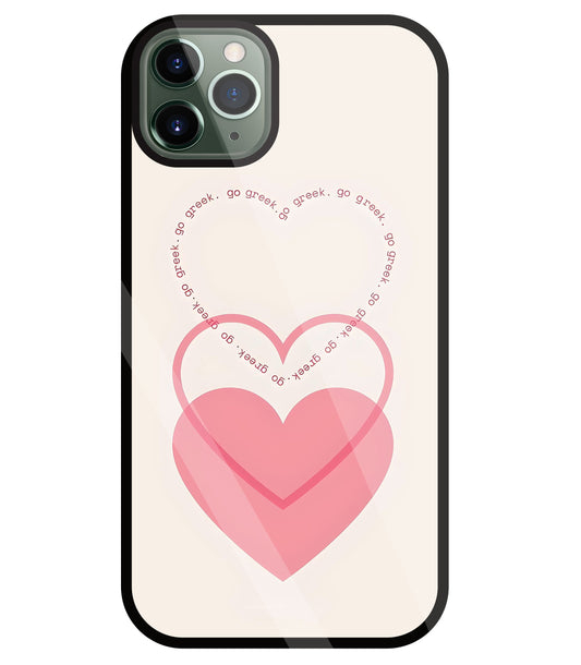 Heart Glass Case For Apple iPhone 11 Pro Max