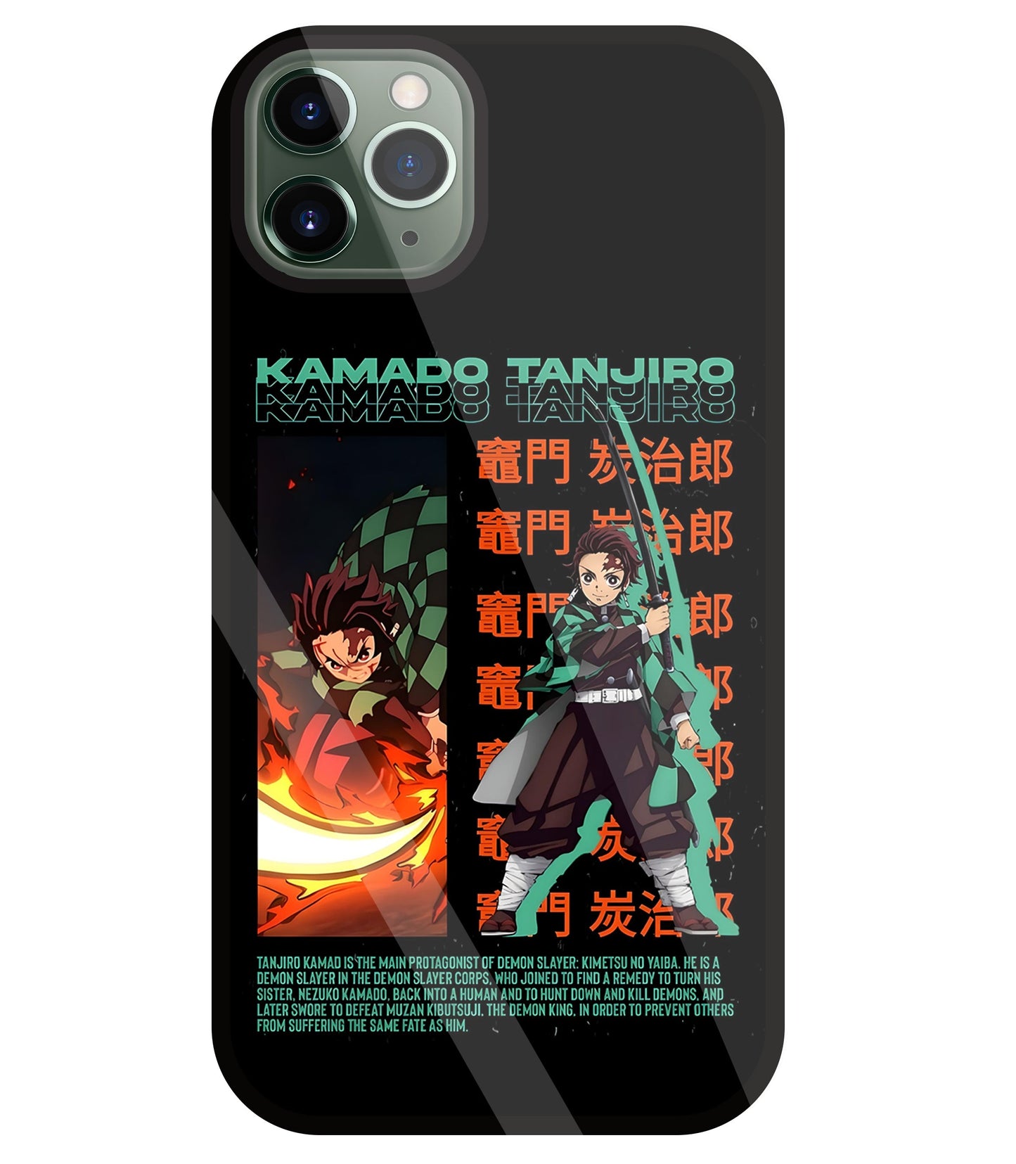 Kamado Tanjiro Glass Case For Apple iPhone 11 Pro Max