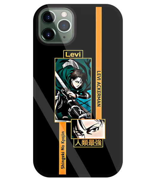 Levi Anime Glass Case For Apple iPhone 11 Pro Max