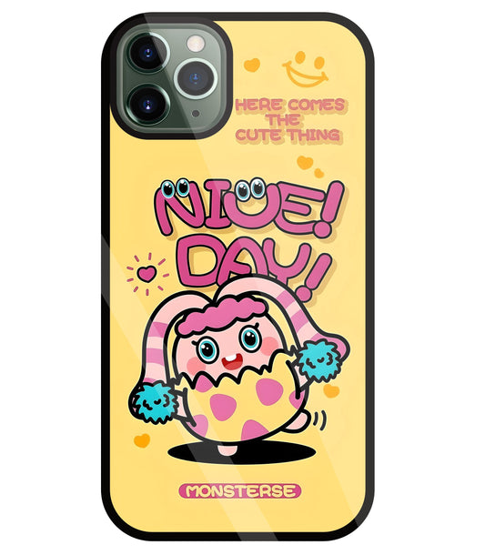 Nice Day Monsterse Yellow Glass Case For Apple iPhone 11 Pro Max