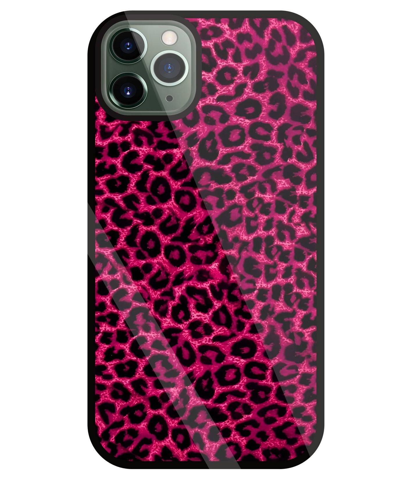 Pink Leopard Glass Case For Apple iPhone 11 Pro Max