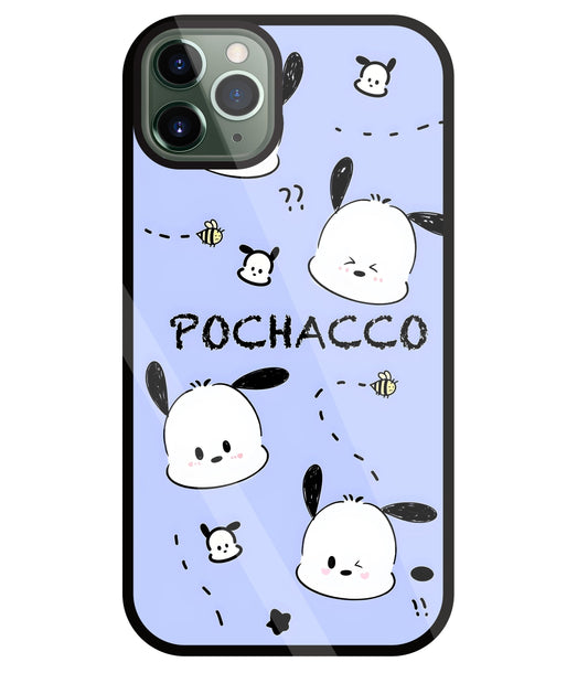 Pochacco Puppy Levender Glass Case For Apple iPhone 11 Pro Max