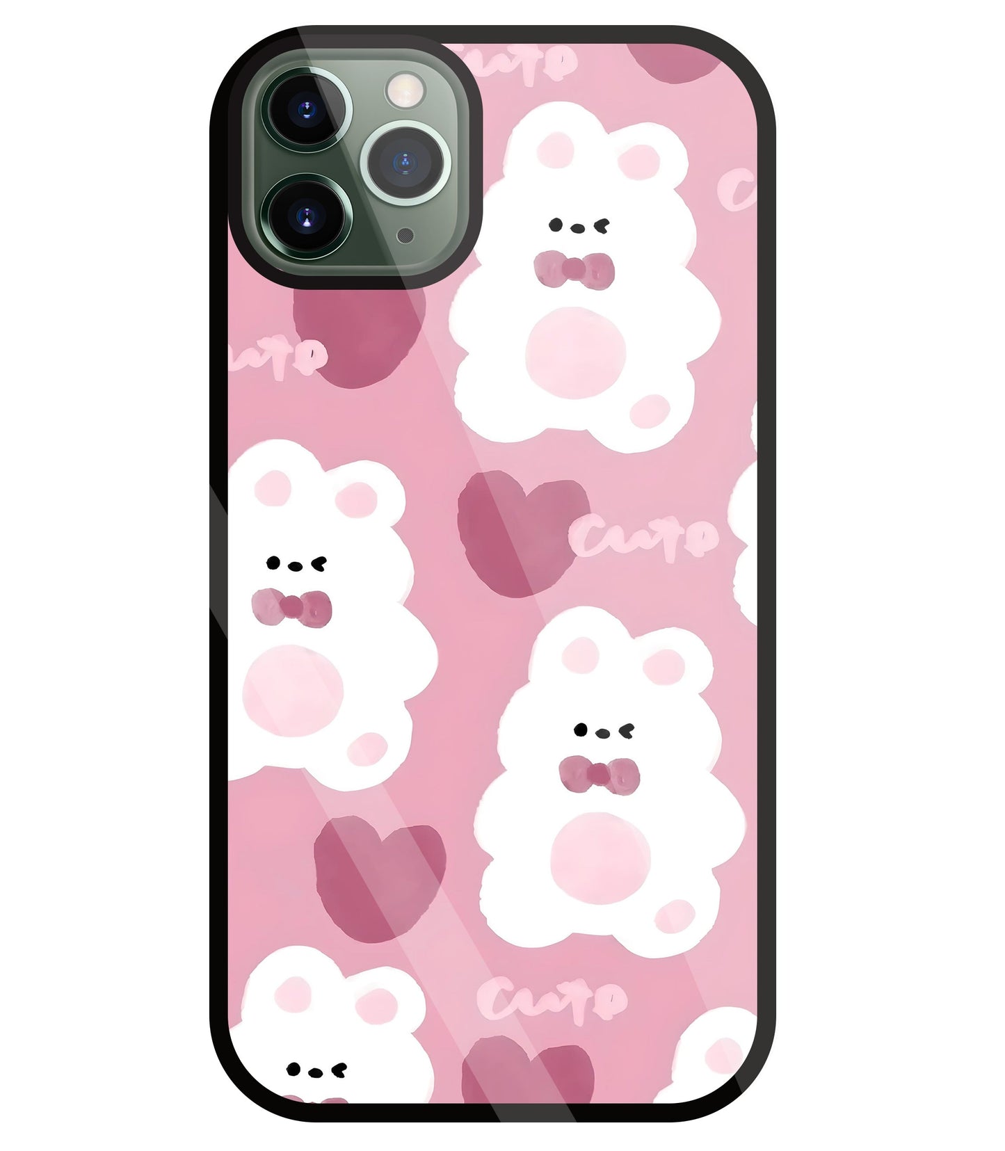 Rabbit With Heart Glass Case For Apple iPhone 11 Pro Max