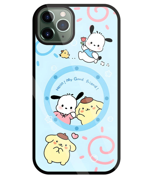 Sanrio Friends Glass Case For Apple iPhone 11 Pro Max