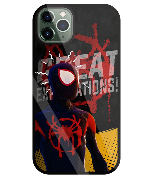 Spidy Sense Glass Case For Apple iPhone 11 Pro Max