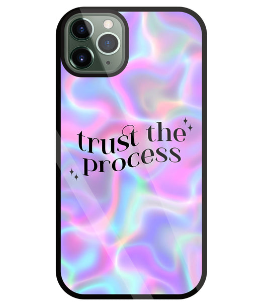 Trust the Process Glass Case For Apple iPhone 11 Pro Max