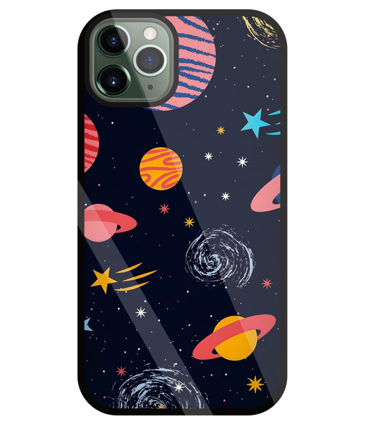 Universe In Space Glass Case For Apple iPhone 11 Pro Max