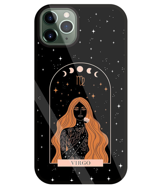 Virgo Black Glass Case For Apple iPhone 11 Pro Max