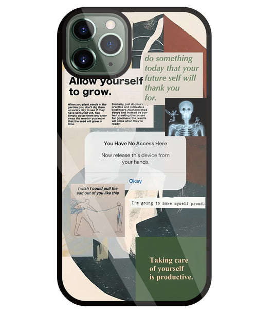 Yourself To Grow Glass Case For Apple iPhone 11 Pro Max