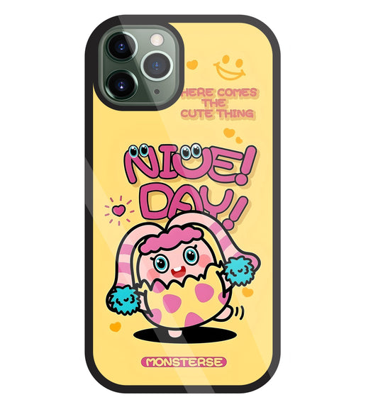 Nice Day Monsterse Yellow Glass Case For Apple iPhone 11 Pro