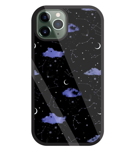Night Sky Constellations and Stars Glass Case For Apple iPhone 11 Pro