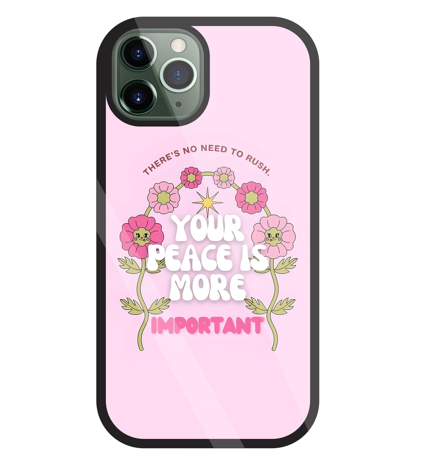 Peace Is More Important Glass Case For Apple iPhone 11 Pro