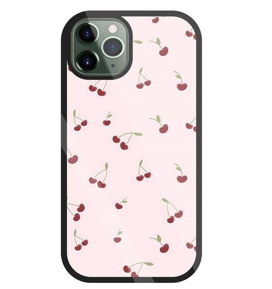 Pink Cherry Glass Case For Apple iPhone 11 Pro