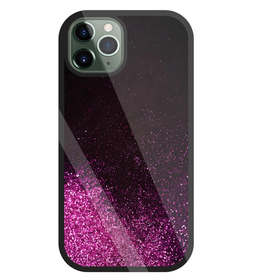 Pink Glitters Glass Case For Apple iPhone 11 Pro