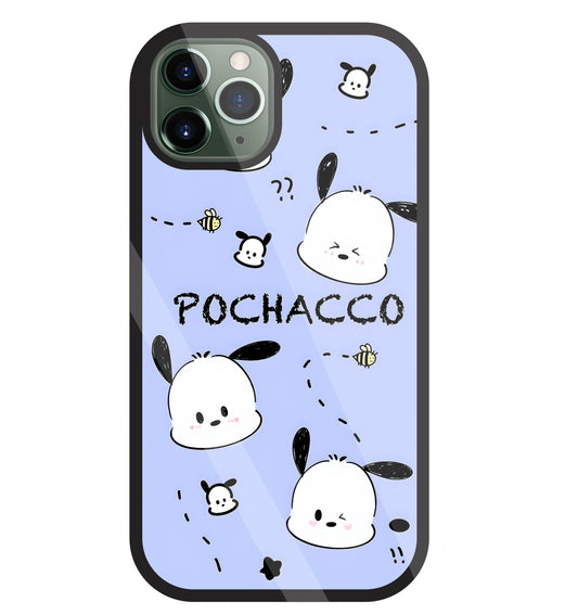 Pochacco Puppy Levender Glass Case For Apple iPhone 11 Pro