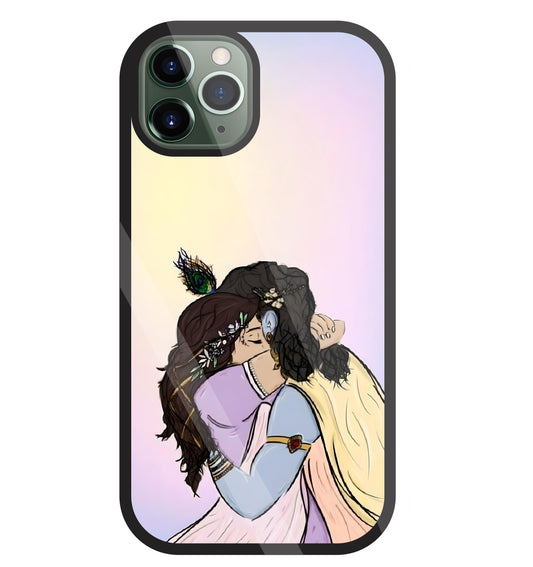 Radhe Krishna hugs Glass Case For Apple iPhone 11 Pro