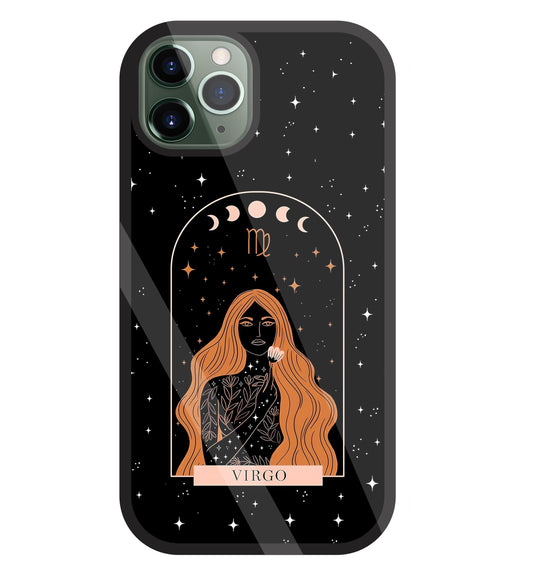 Virgo Black Glass Case For Apple iPhone 11 Pro