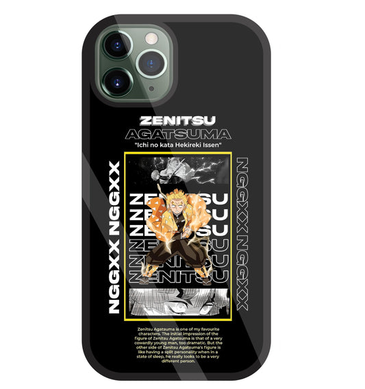 Zenitsu Anime Glass Case For Apple iPhone 11 Pro