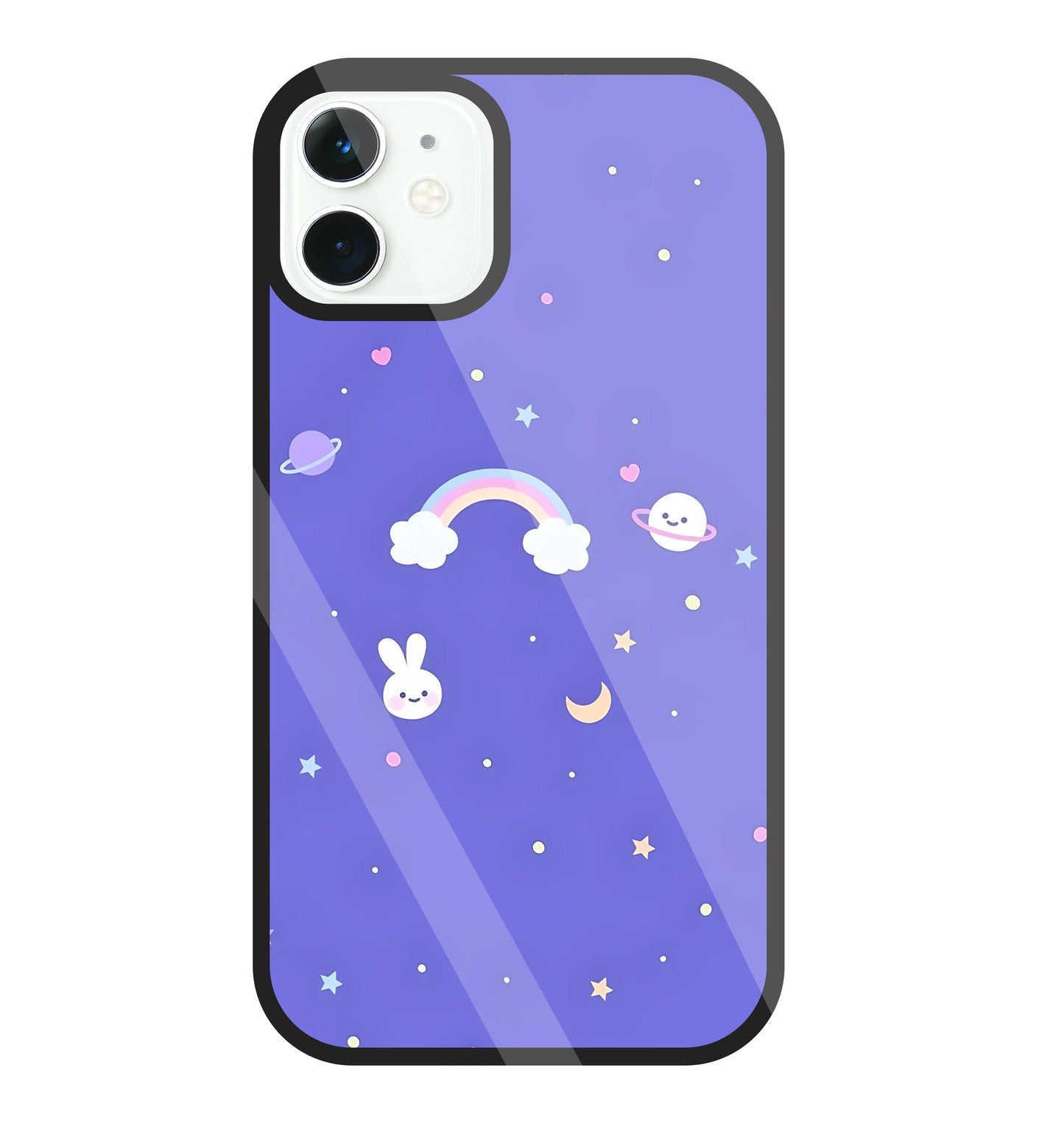 Rainbow with stars Glass Case For Apple iPhone 11