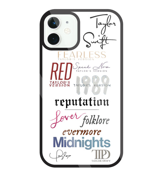 Red Taylor's Version Glass Case For Apple iPhone 11