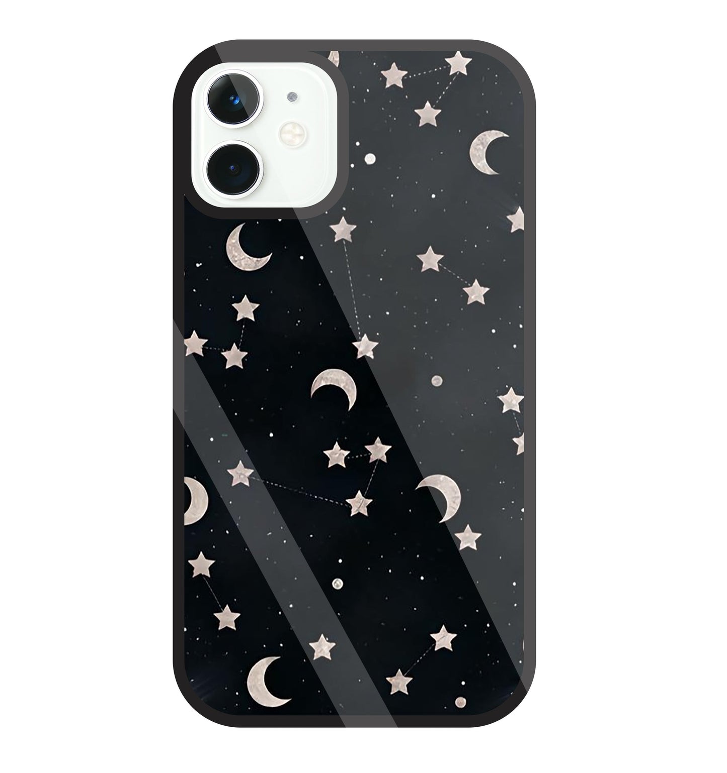 Star And Hulf Moon Space Glass Case For Apple iPhone 11