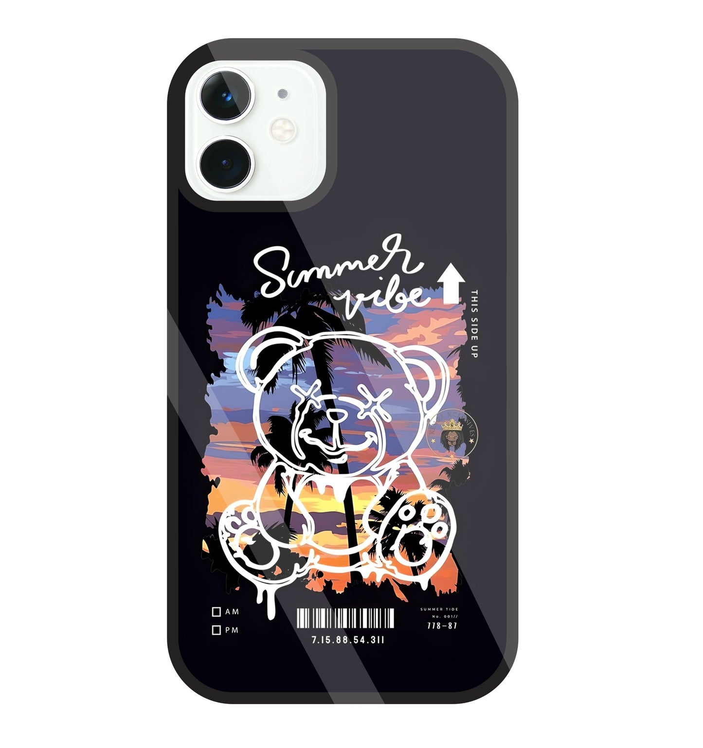 Summer Vibe Bear Glass Case For Apple iPhone 11