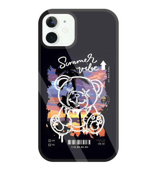 Summer Vibe Bear Glass Case For Apple iPhone 11
