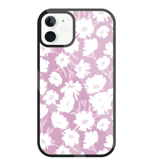 White Sunflower Glass Case For Apple iPhone 11