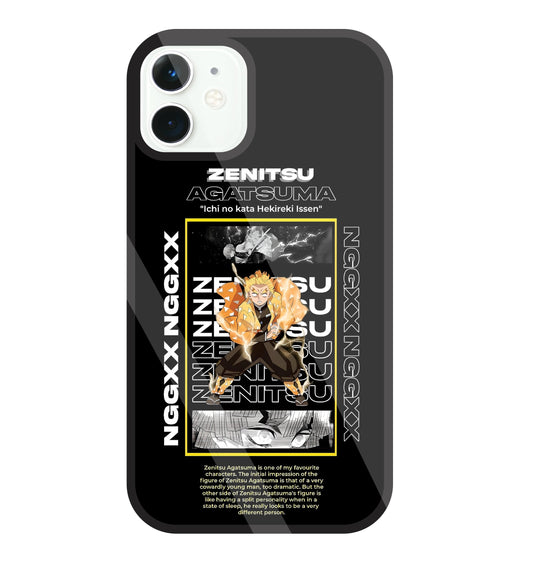 Zenitsu Anime Glass Case For Apple iPhone 11
