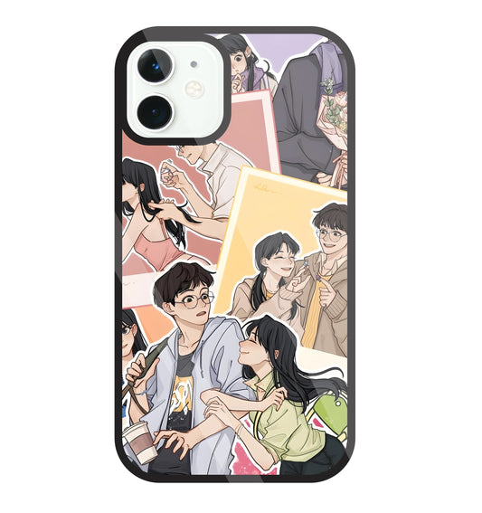 Korean Couples Glass Case For Apple iPhone 11