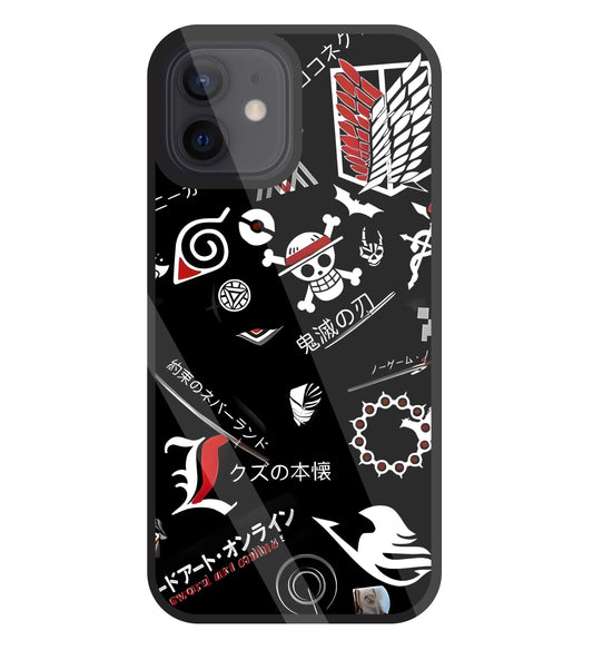 Anime Mashup  Glass Case For Apple iPhone 12
