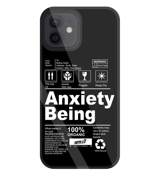 Anxiety Being Glass Case For Apple iPhone 12
