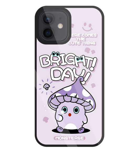 Bright Day Purple Monster Glass Case For Apple iPhone 12