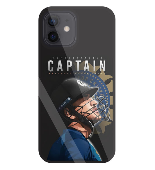 Captain MS Dhoni Glass Case For Apple iPhone 12