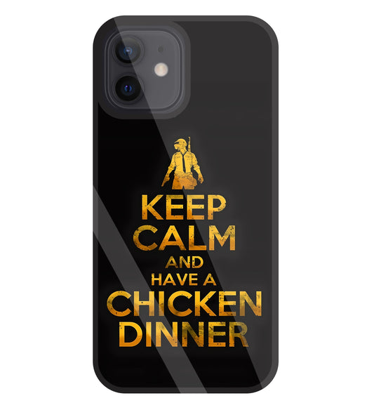 Chicken Dinner Glass Case For Apple iPhone 12