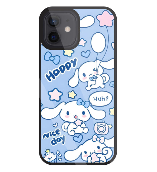 Cute Puppy Girl Glass Case For Apple iPhone 12