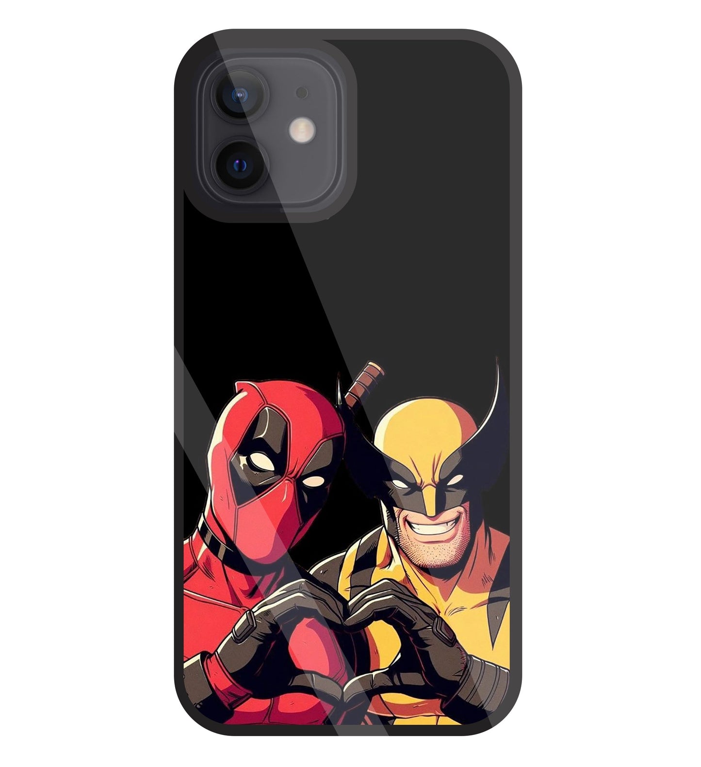 Deadpool And Wolverine Glass Case For Apple iPhone 12