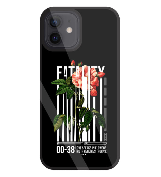 Fatality Flower Glass Case For Apple iPhone 12