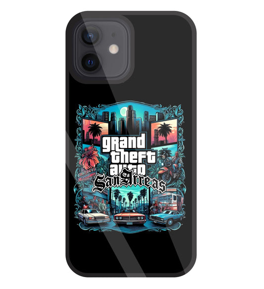 GTA Sanareas Glass Case For Apple iPhone 12