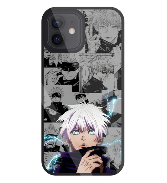 Gojo with bolt Glass Case For Apple iPhone 12