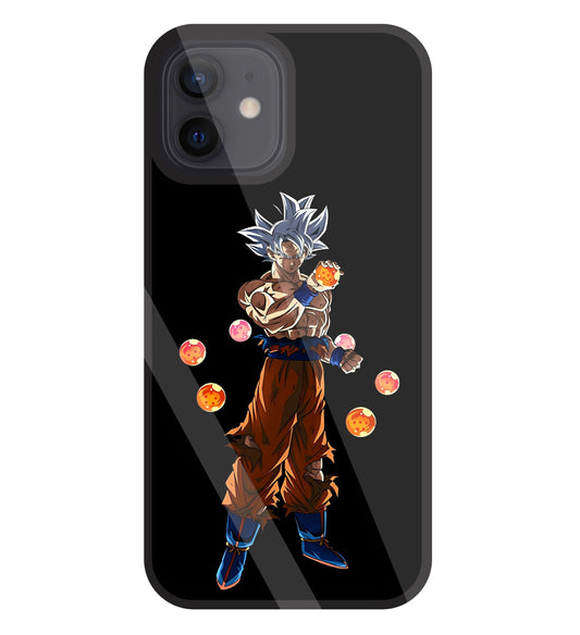 Goku With Dragon Balls Glass Case For Apple iPhone 12