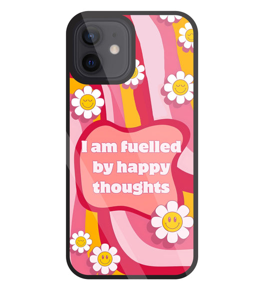 Happy Thoughts Glass Case For Apple iPhone 12