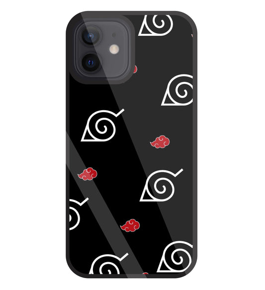 Itachi sharigan Sign Glass Case For Apple iPhone 12