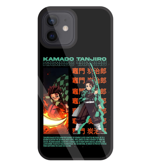 Kamado Tanjiro Glass Case For Apple iPhone 12