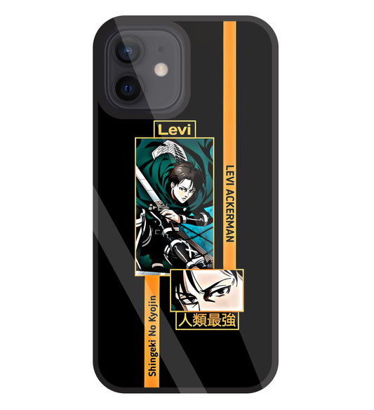 Levi Anime Glass Case For Apple iPhone 12