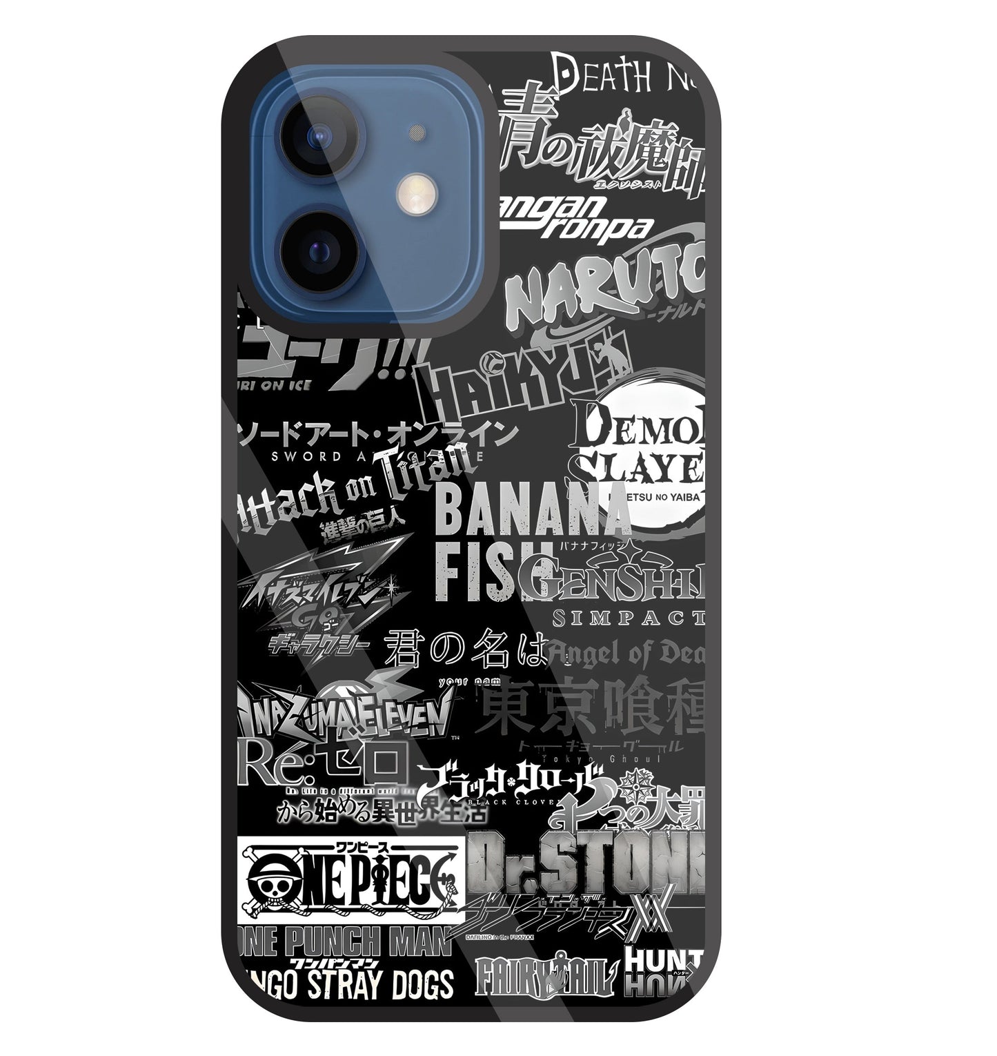 Anime Symbol Glass Case For Apple iPhone 12 Mini